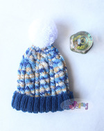 14.10.B: blue cabled baby hat